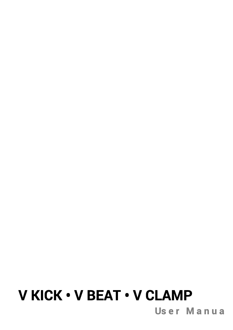 Imagen de la primera página del manual del dispositivo V Kick