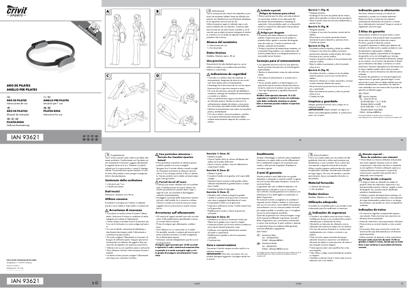 Imagen de la primera página del manual del dispositivo IAN 93621