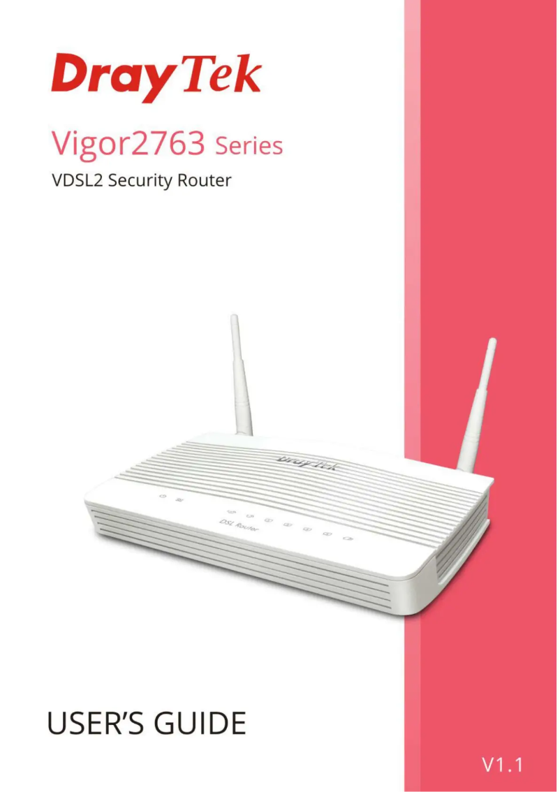 Imagen de la primera página del manual del dispositivo Vigor 2763-AC