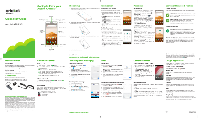 Imagen de la primera página del manual del dispositivo Apprise