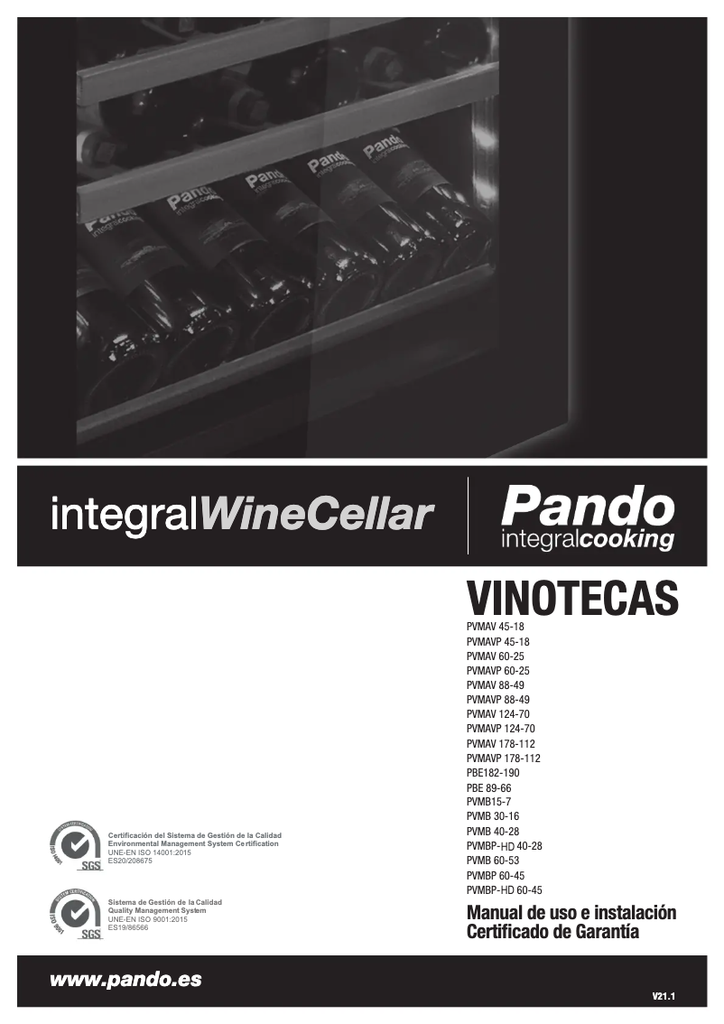 Página nº 1 - Manual de usuario Pando PVZB 15-9 XL