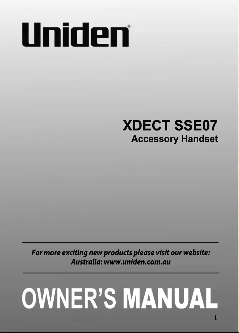 Imagen de la primera página del manual del dispositivo SS E07