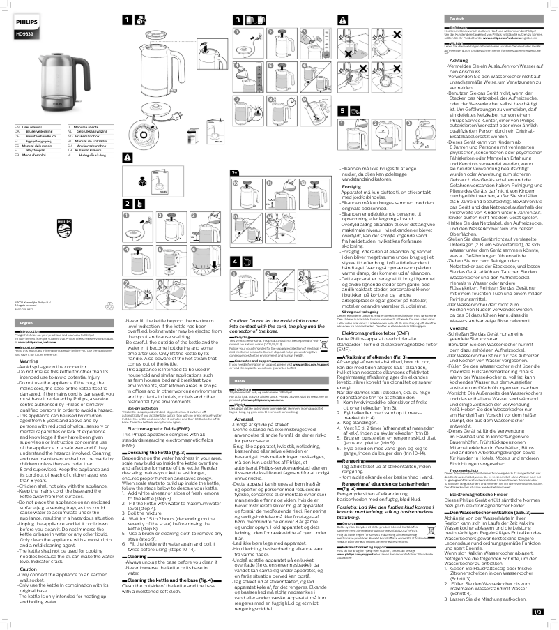 Imagen de la primera página del manual del dispositivo Series 5000 HD9339