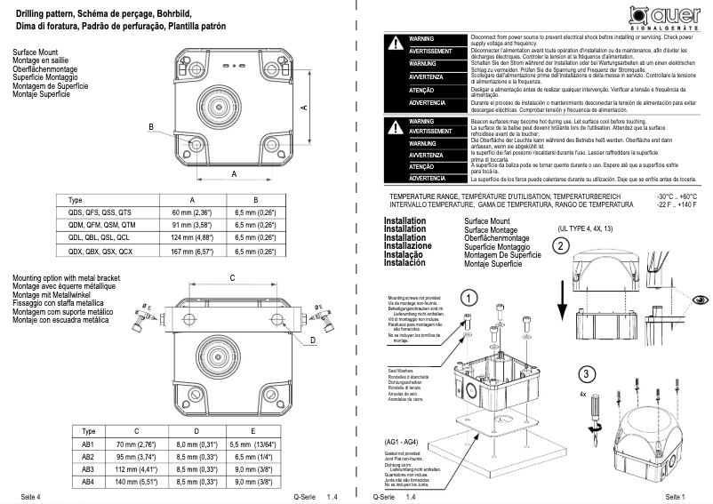 Imagen de la primera página del manual del dispositivo QDX 874461413
