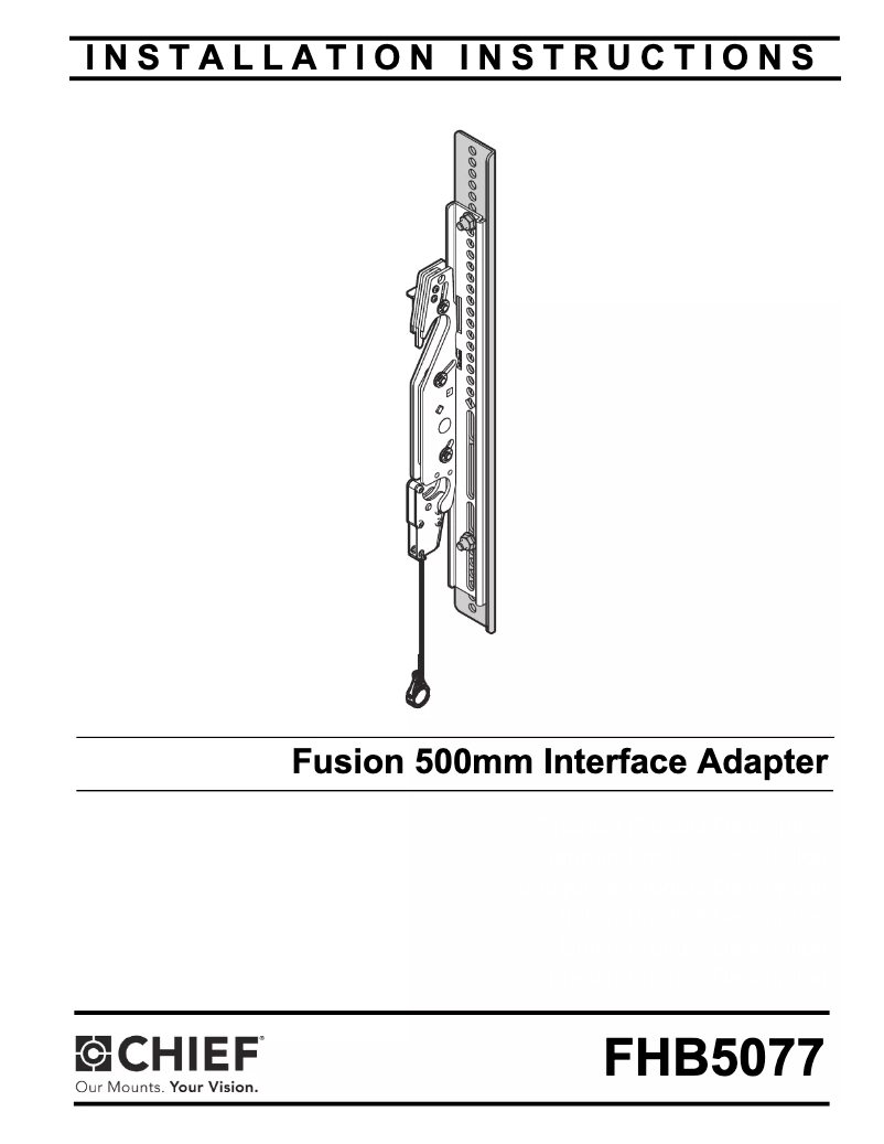 Página nº 1 - Manual de usuario Chief Fusion FHB5077