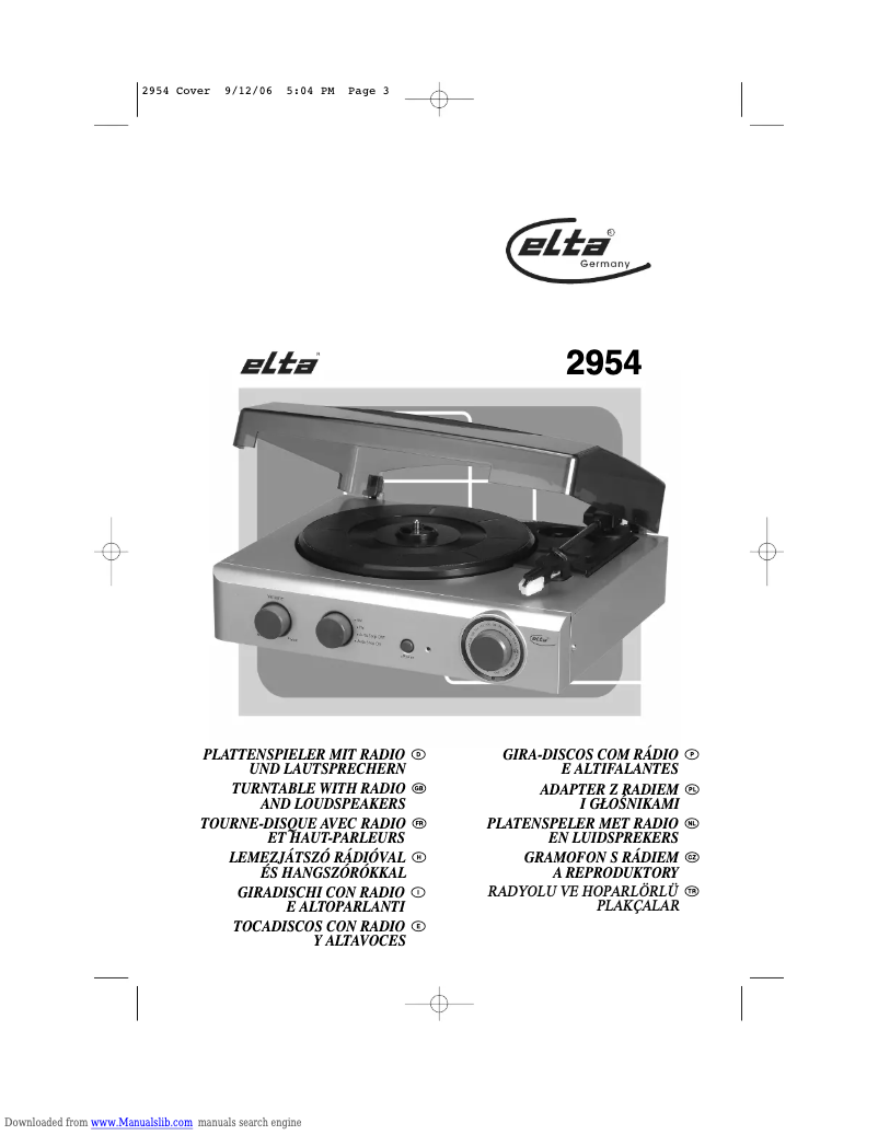 Página 1 del manual Manual de usuario Elta 2954
