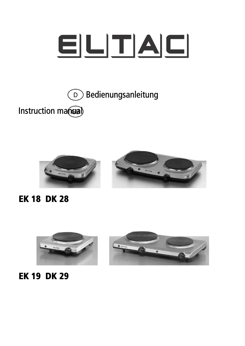 Página nº 1 - Manual de usuario Rommelsbacher EK 19