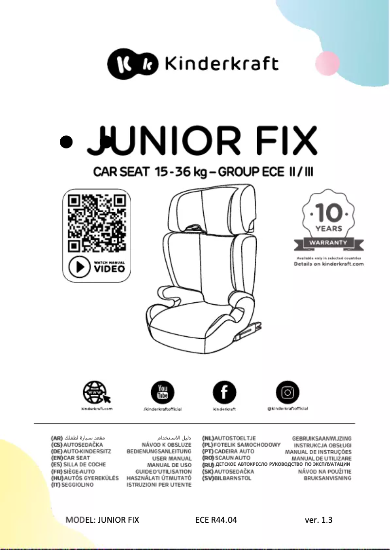 Imagen de la primera página del manual del dispositivo JUNIOR FIX