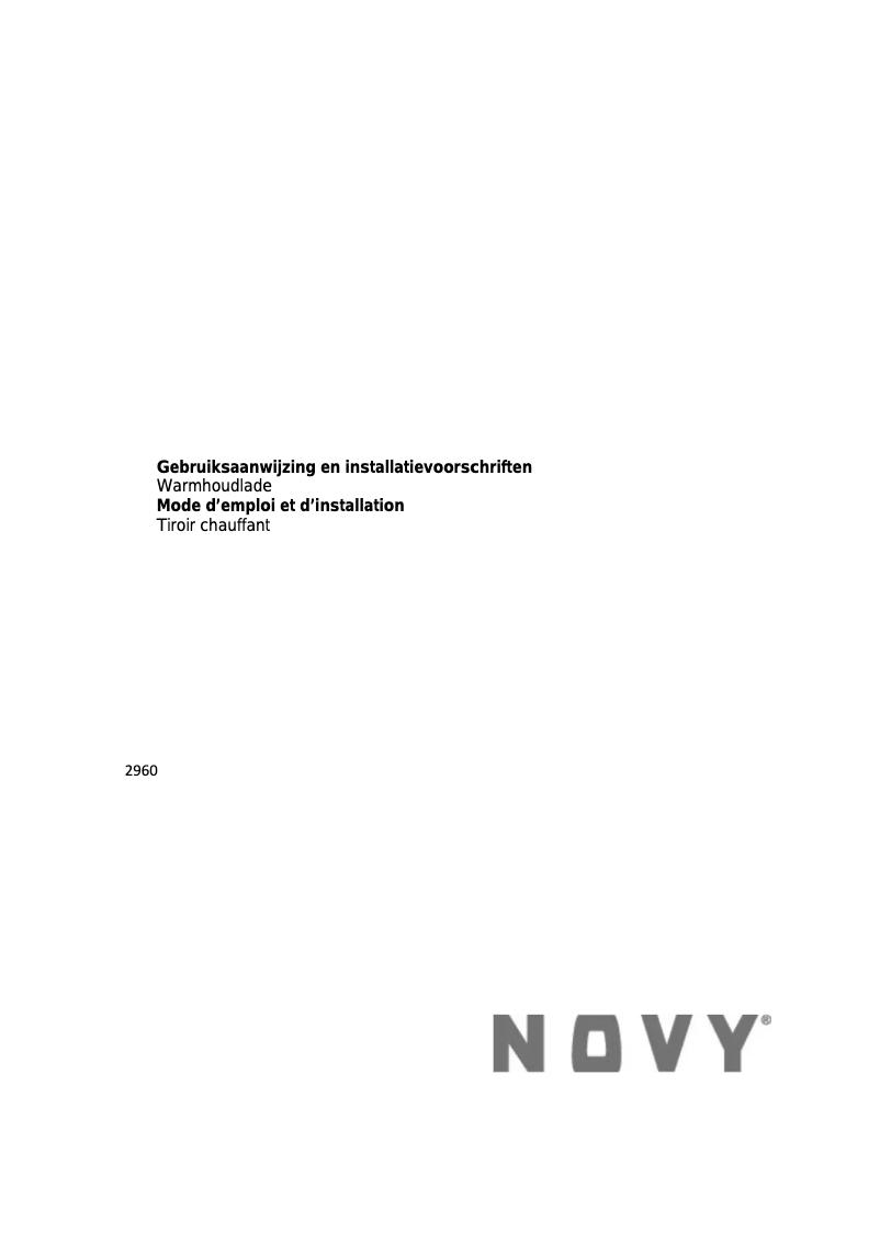 Página 1 del manual Manual de usuario Novy 2960