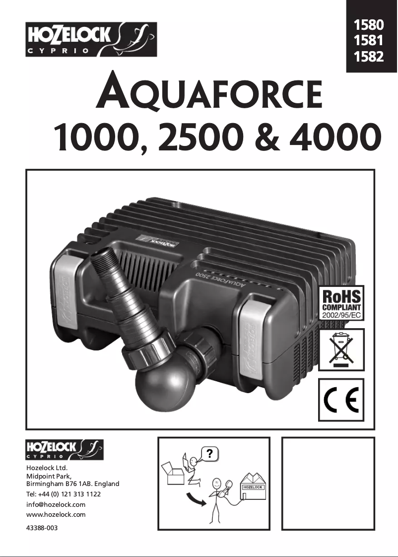 Imagen de la primera página del manual del dispositivo Aquaforce 2500