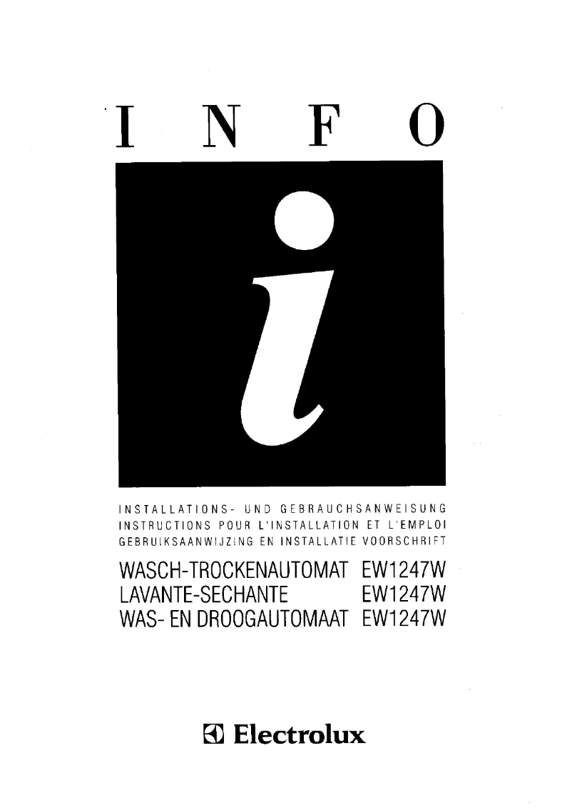 Página 1 del manual Manual de usuario Electrolux EW 1247W