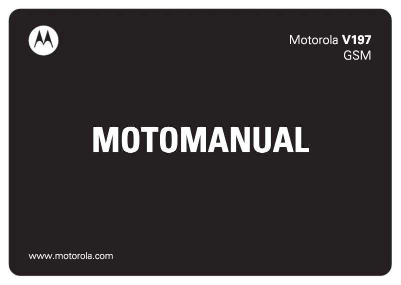 Página 1 del manual Manual de usuario Motorola V197