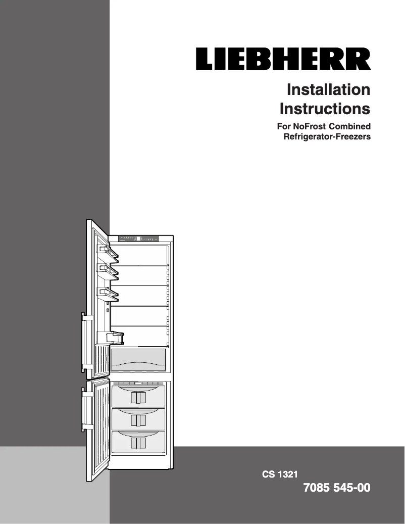 Página 1 del manual Guía de instalación Liebherr CS-1321