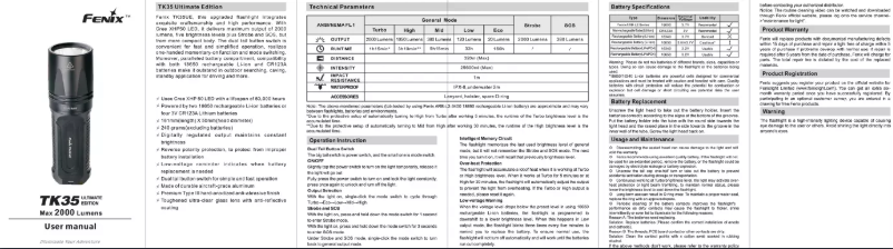 Página 1 del manual Manual de usuario Fenix TK35UE