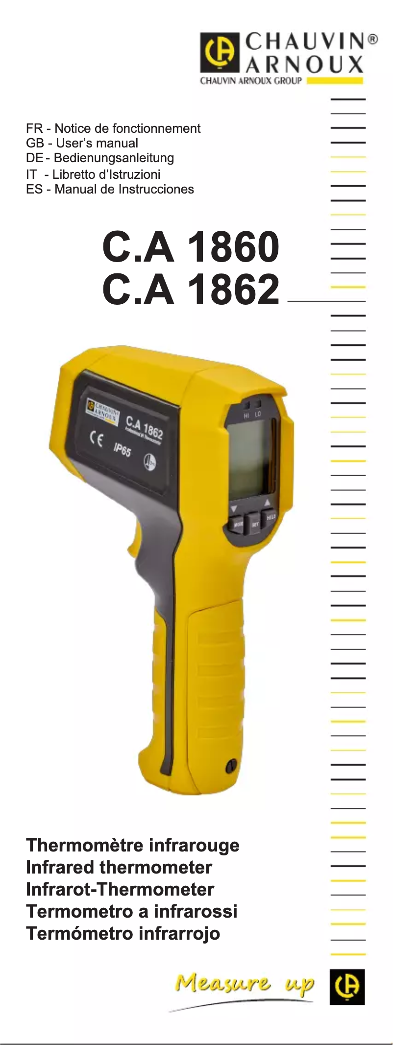 Página 1 del manual Manual de usuario Chauvin Arnoux C.A 1860