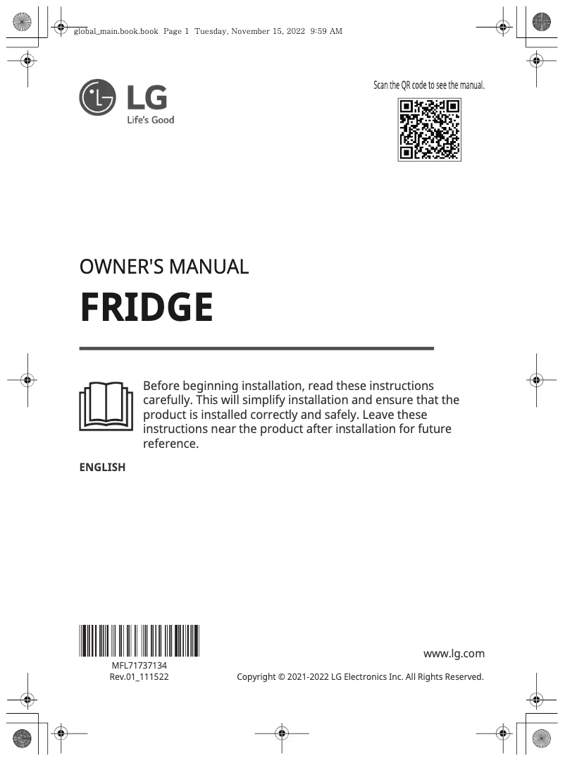 Página 1 del manual Manual de usuario LG GP-R386MBL