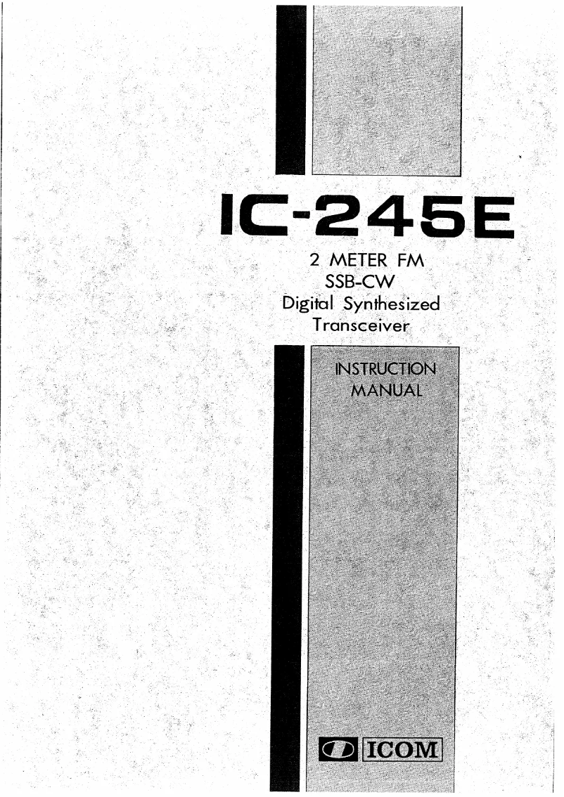 Imagen de la primera página del manual del dispositivo IC-245E