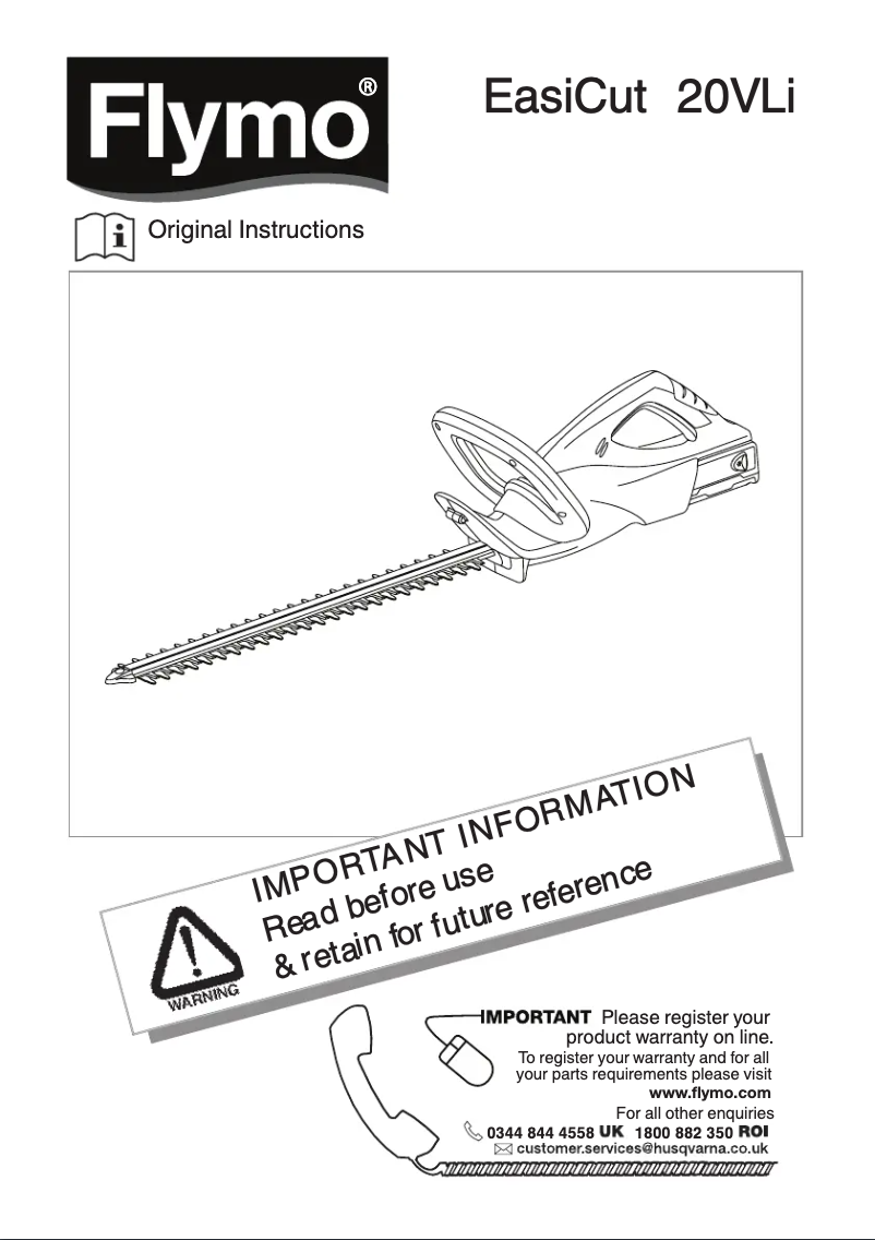 Imagen de la primera página del manual del dispositivo EasiCut Cordless 20V Li