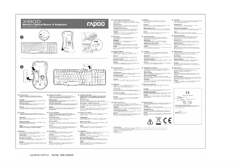 Imagen de la primera página del manual del dispositivo X1800