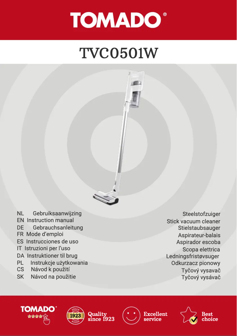 Imagen de la primera página del manual del dispositivo TVC0501W