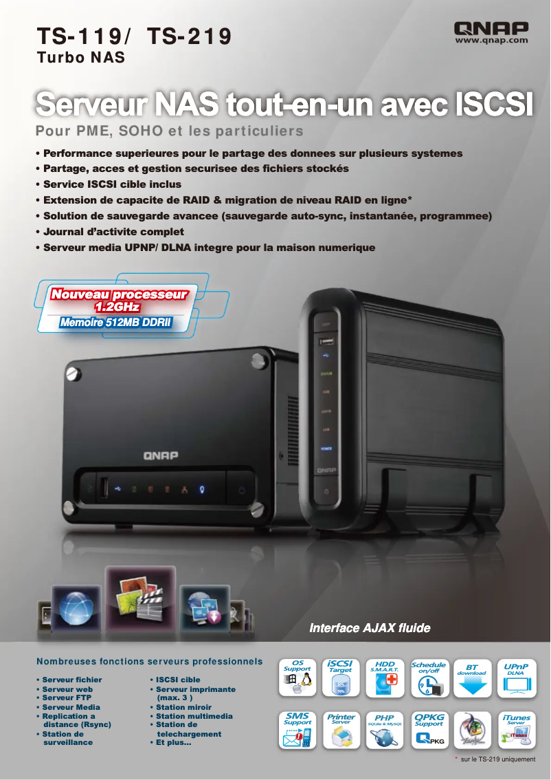 Imagen de la primera página del manual del dispositivo TS-219