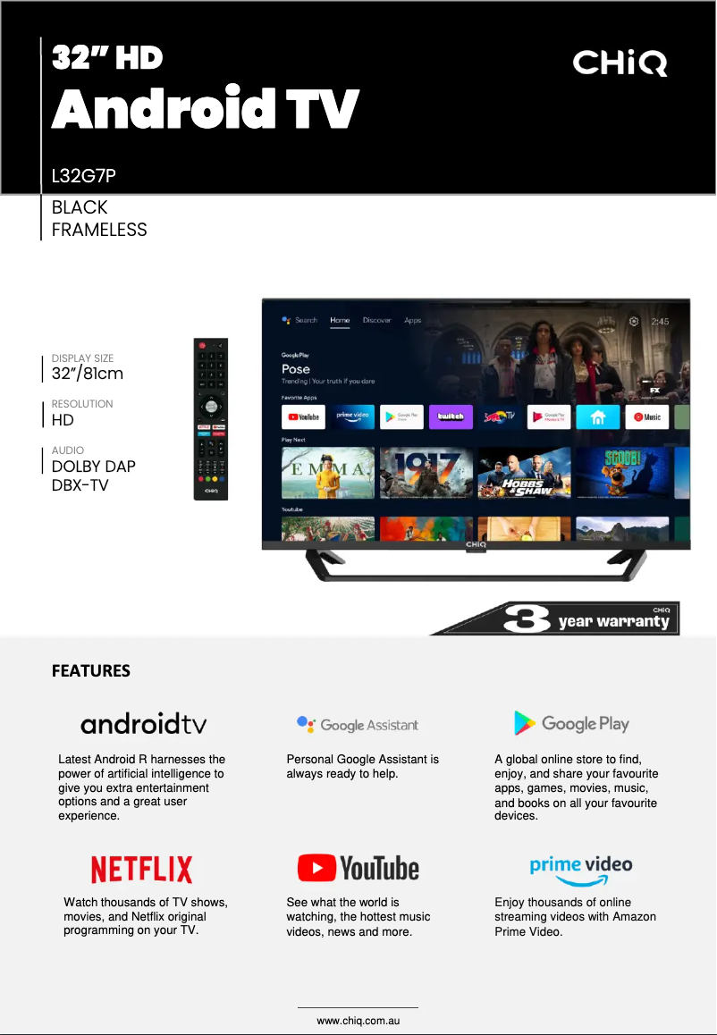 Imagen de la primera página del manual del dispositivo L32G7P