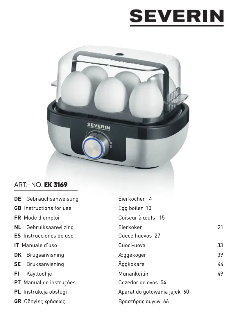 Imagen de la primera página del manual del dispositivo EK 3169