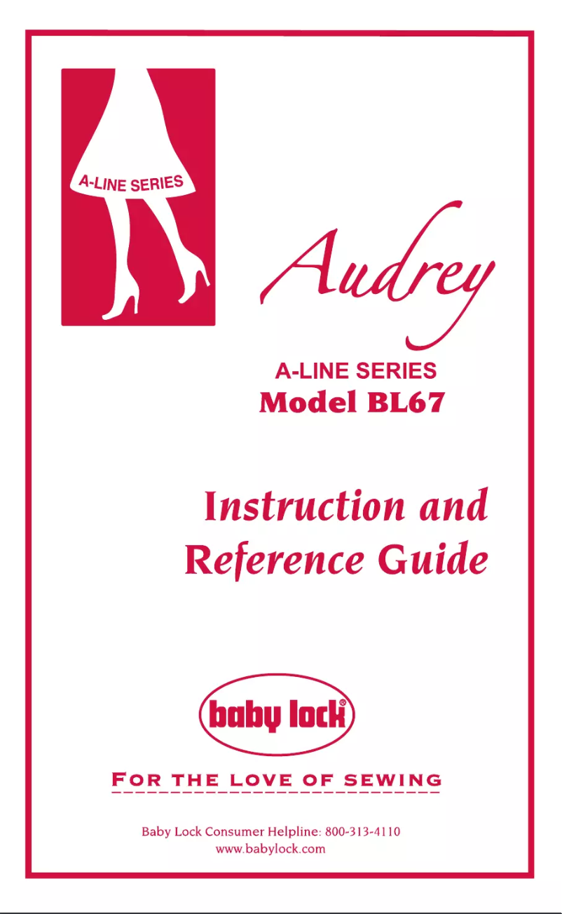 Página 1 del manual Manual de usuario Baby Lock Audrey