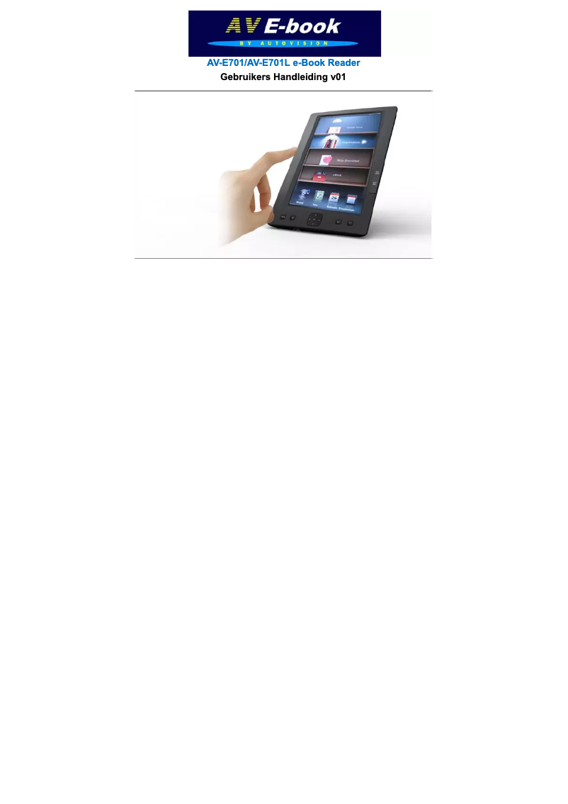 Página nº 1 - Manual de usuario Autovision AV-E701L