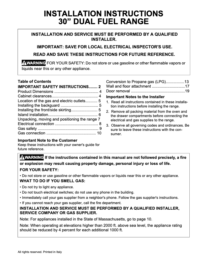 Imagen de la primera página del manual del dispositivo ECFD3068AS