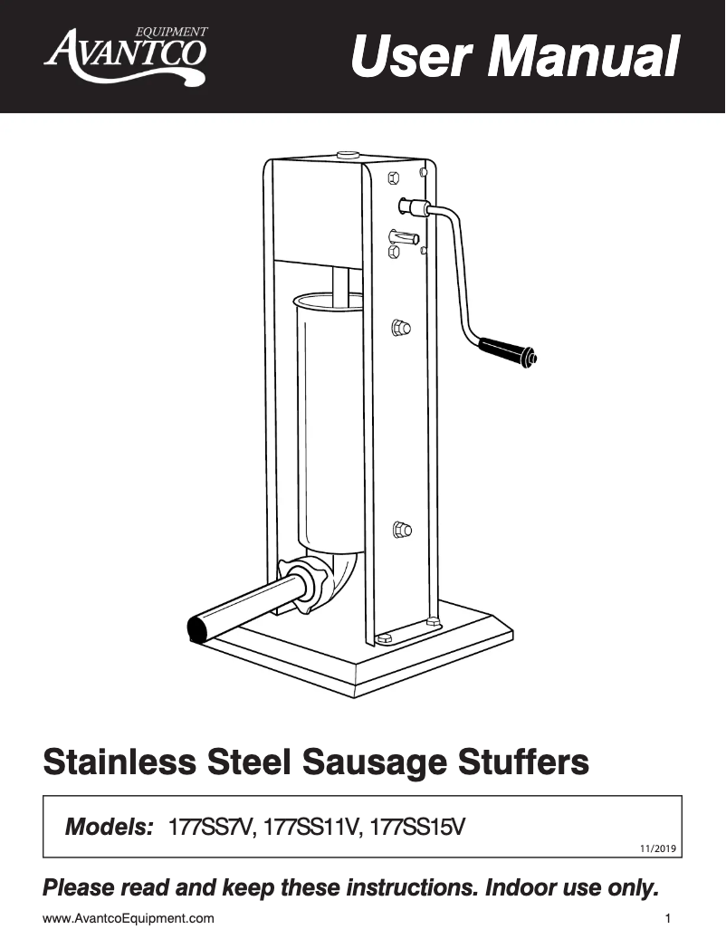 Imagen de la primera página del manual del dispositivo 177SS7V