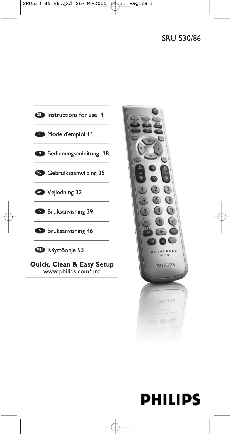 Imagen de la primera página del manual del dispositivo SRU530