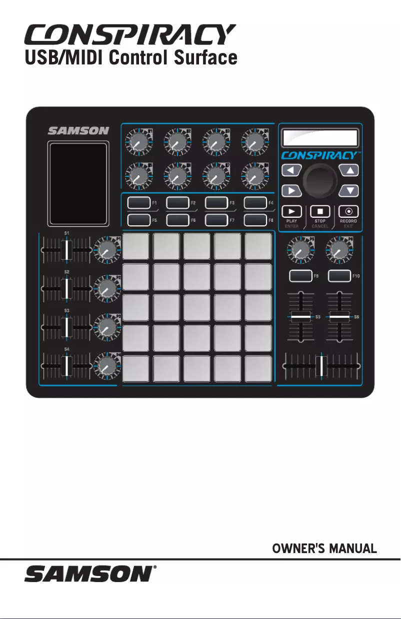 Imagen de la primera página del manual del dispositivo Conspiracy