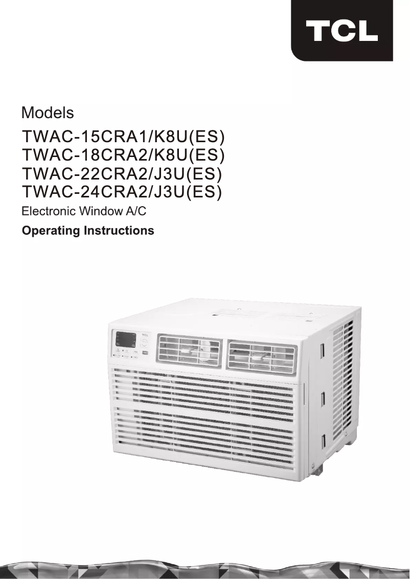 Página 1 del manual Manual de usuario TCL TWAC-24CRA2/J3U