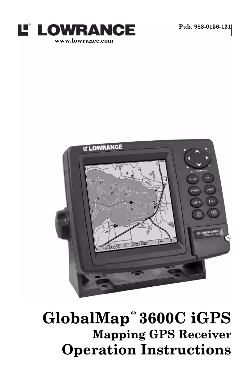 Imagen de la primera página del manual del dispositivo GlobalMap 3600C iGPS
