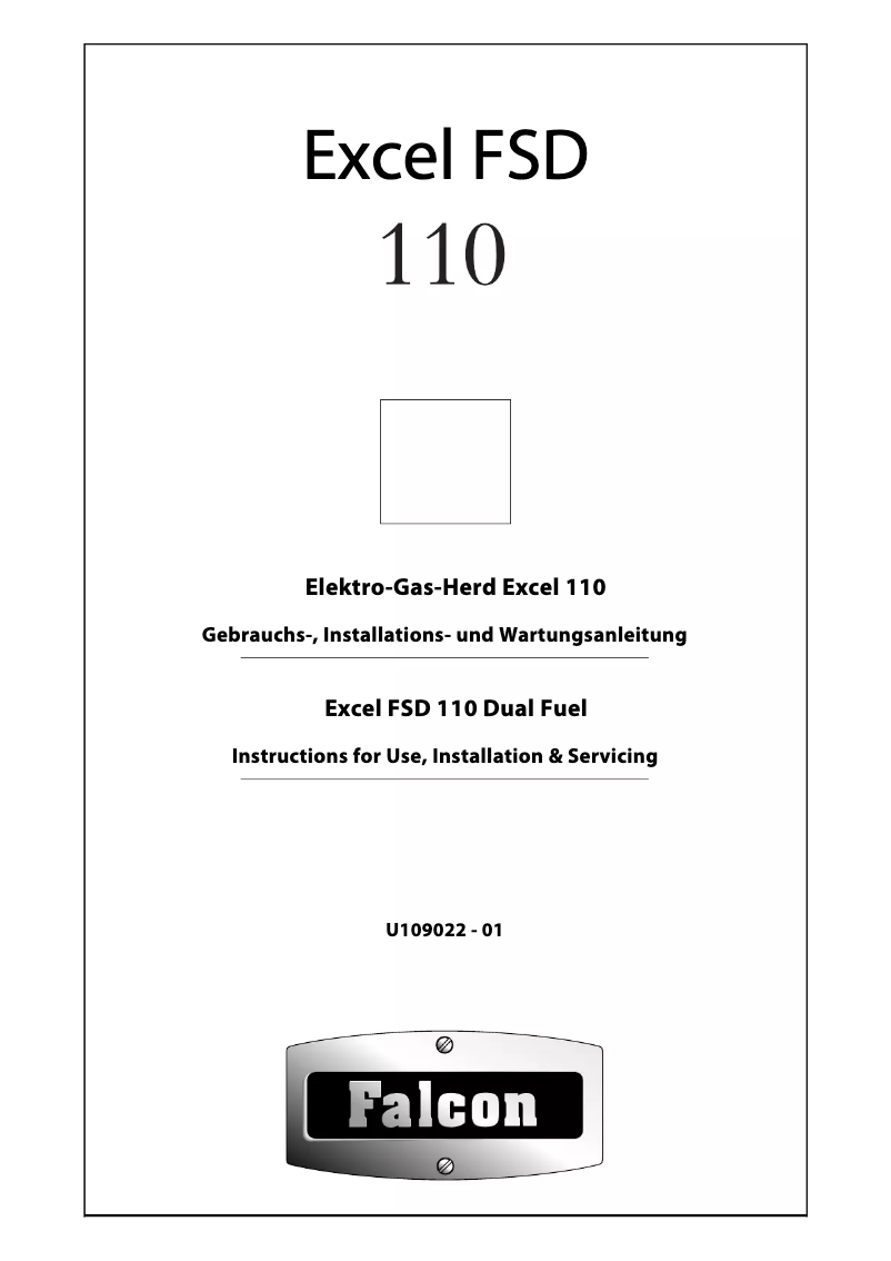 Página 1 del manual Manual de usuario Falcon Excel 110