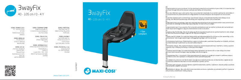 Página 1 del manual Manual de usuario Maxi-Cosi 3wayFix