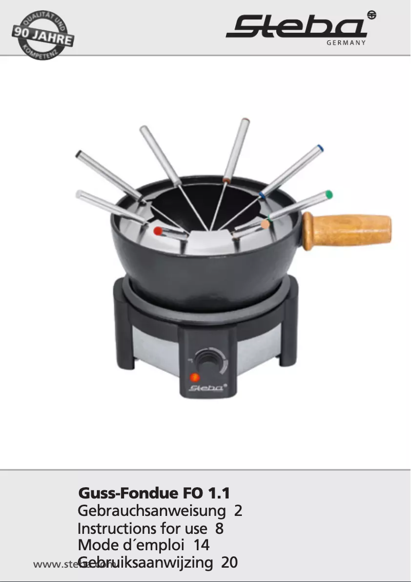 Página 1 del manual Manual de usuario Steba FO1.1