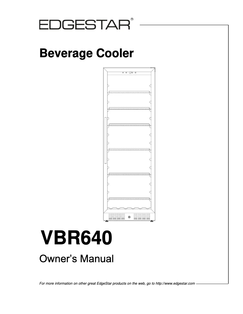 Imagen de la primera página del manual del dispositivo VBR640