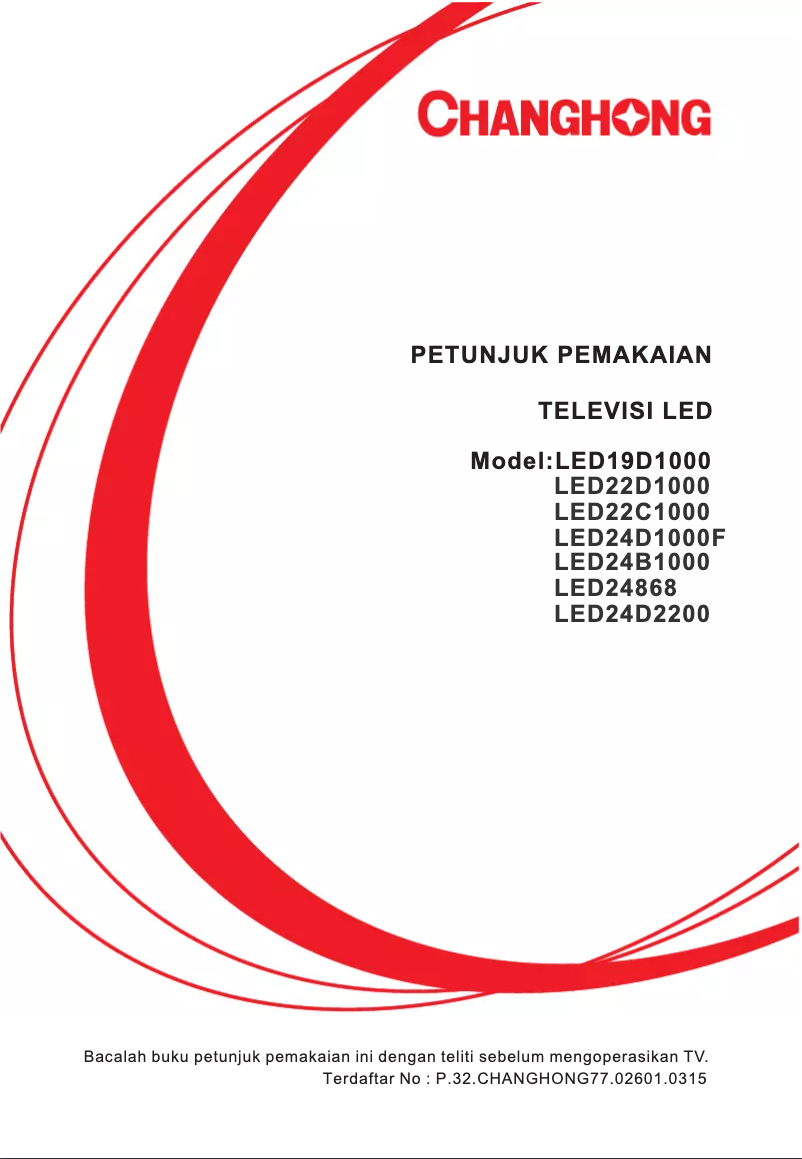 Imagen de la primera página del manual del dispositivo LED24D2200