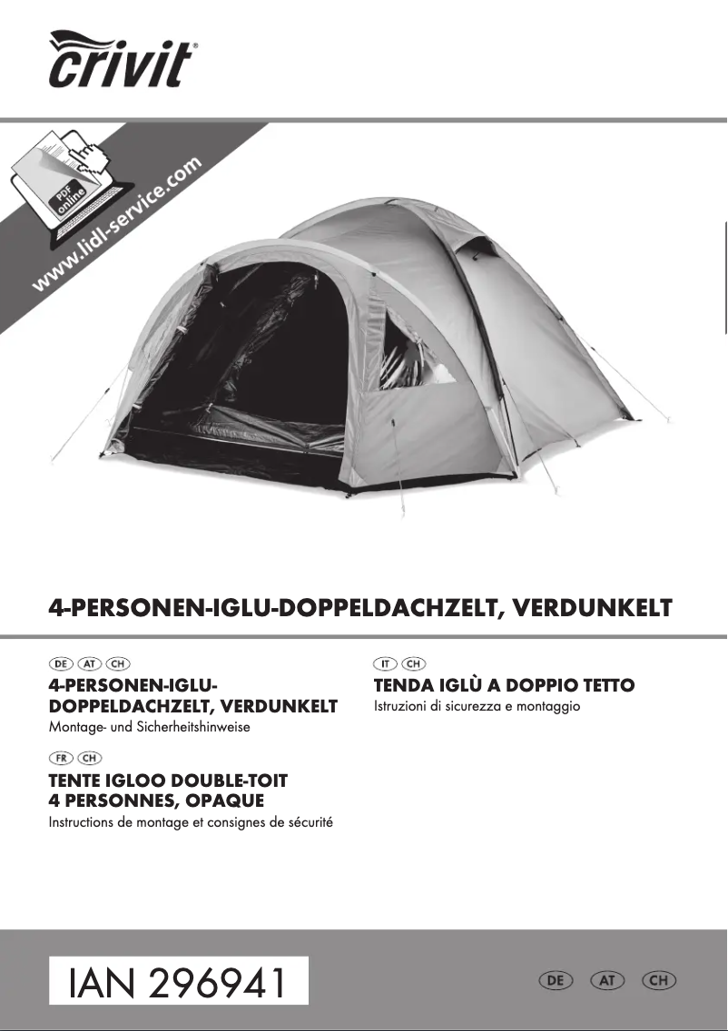 Página nº 1 - Manual de usuario Crivit IAN 296941