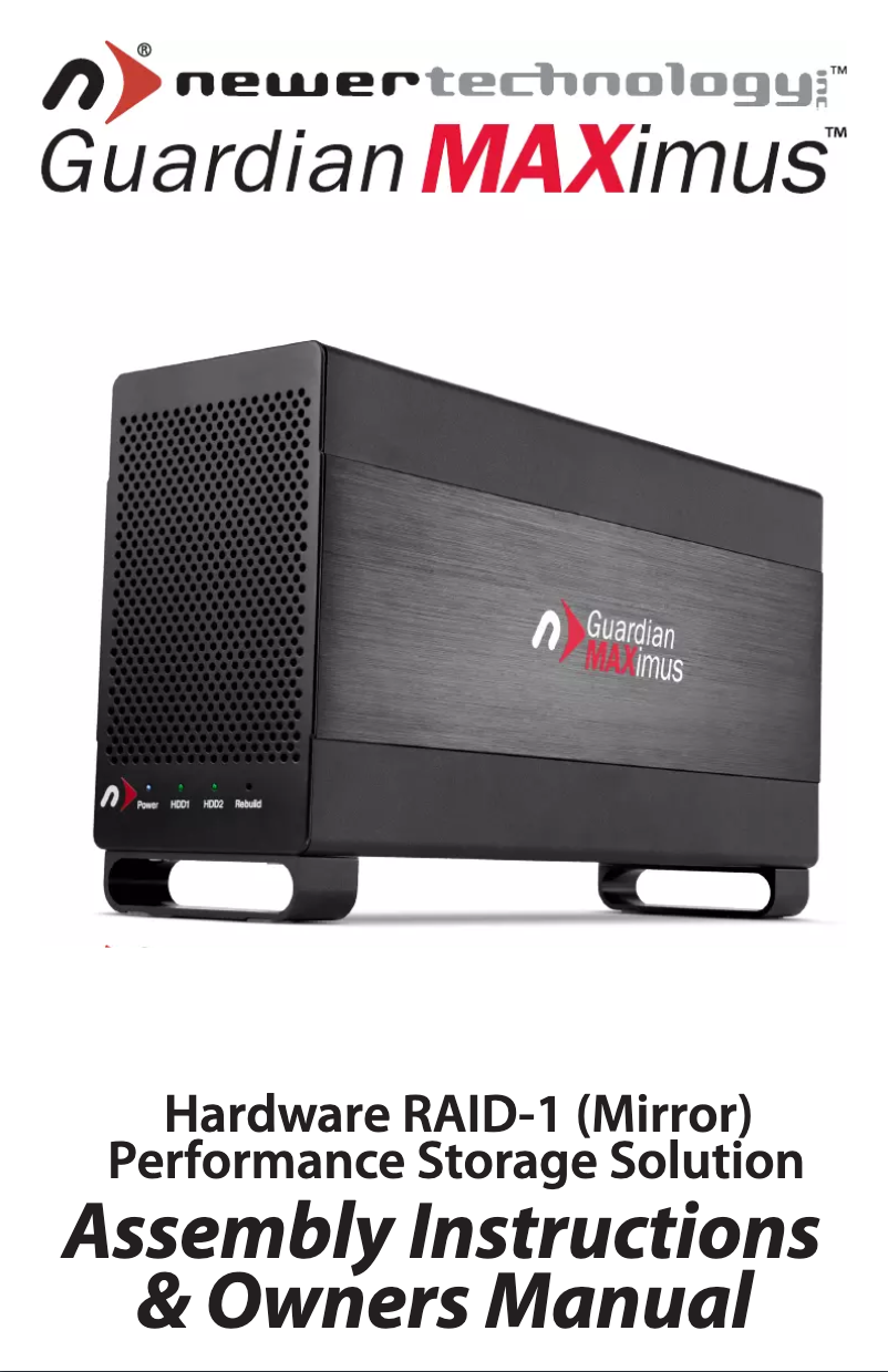 Imagen de la primera página del manual del dispositivo Guardian MAXimus