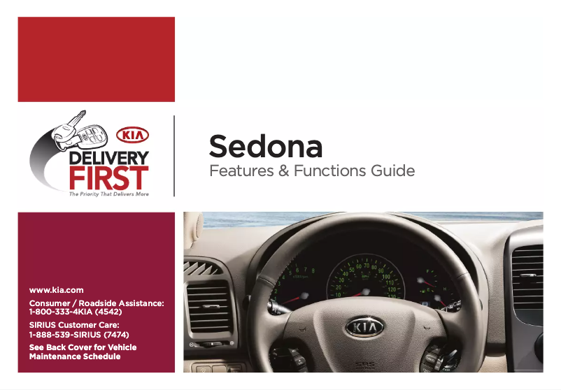 Página 1 del manual Manual de usuario Kia Sedona (2009)