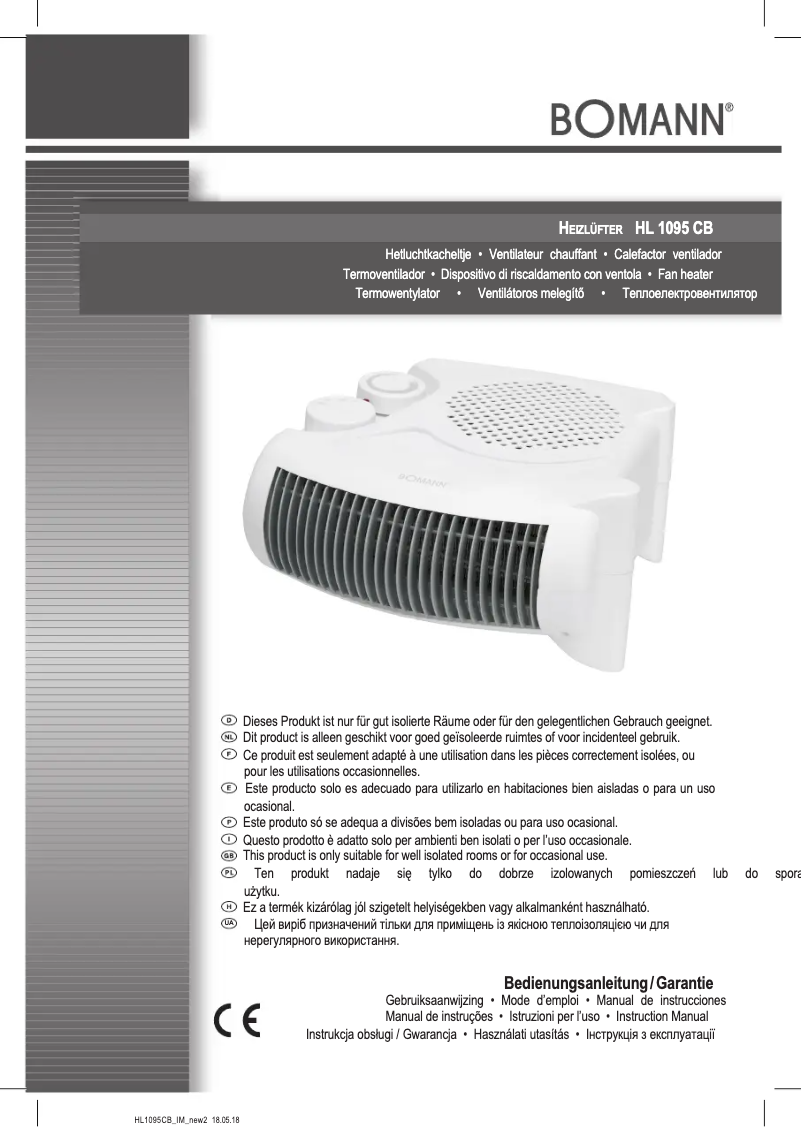 Página nº 1 - Manual de instrucciones Bomann HL 1095 CB