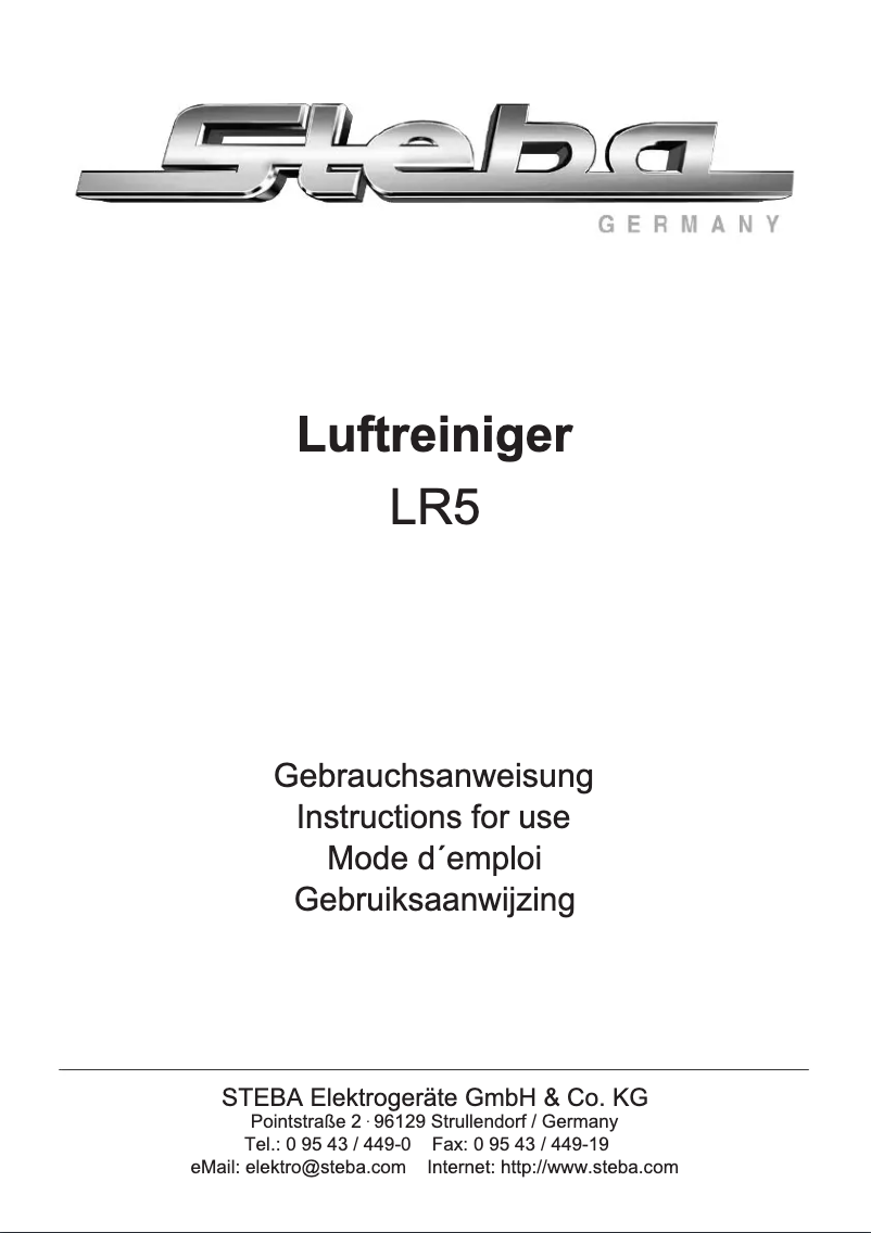 Imagen de la primera página del manual del dispositivo LR 5