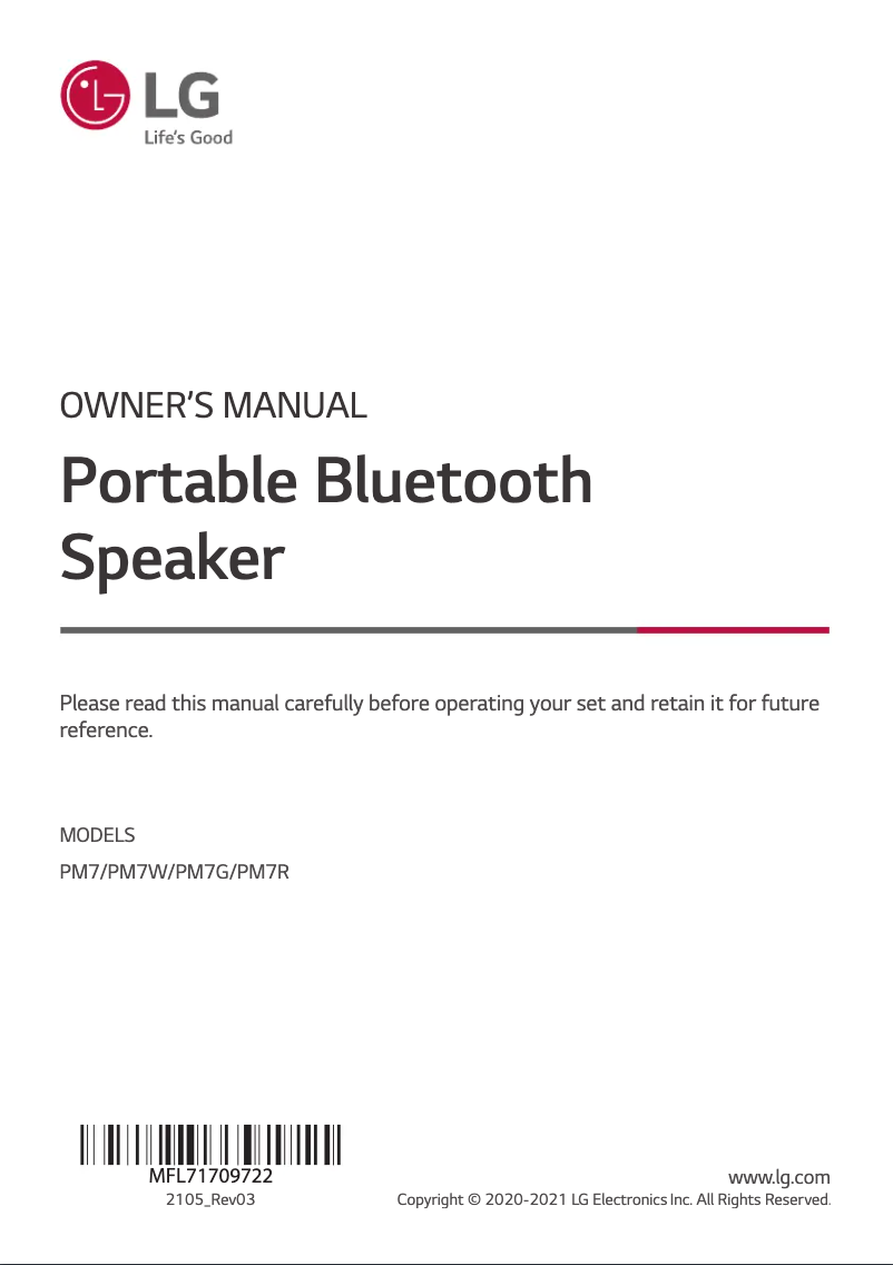 Imagen de la primera página del manual del dispositivo PM7