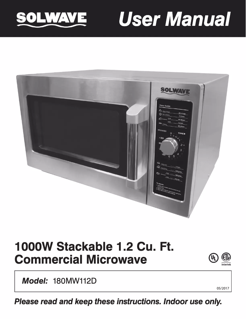 Página 1 del manual Manual de usuario Solwave 180MW112D