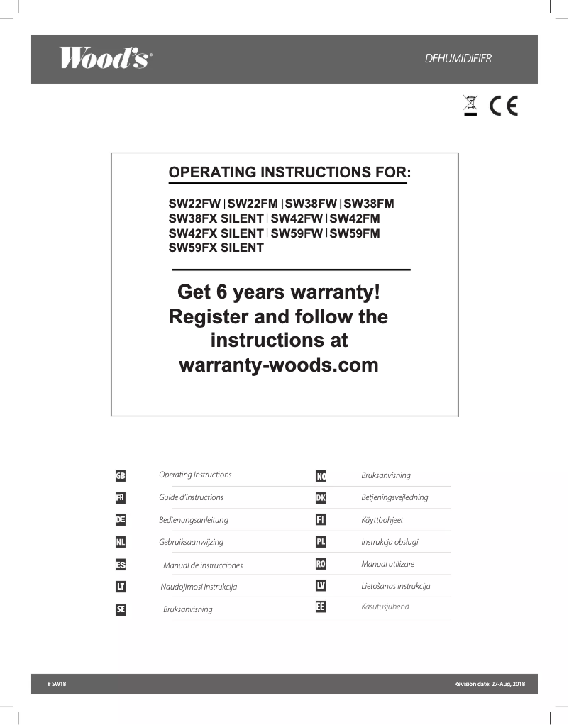 Imagen de la primera página del manual del dispositivo SW59FW