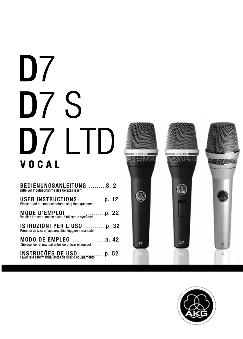 Página 1 del manual Manual de usuario AKG D7