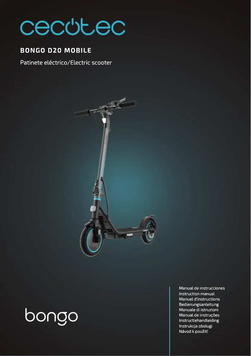 Imagen de la primera página del manual del dispositivo Bongo D20 Mobile